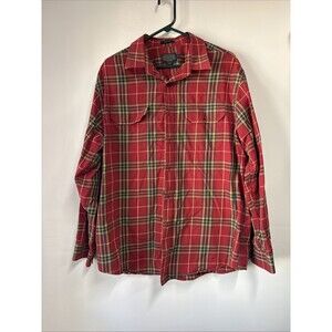 Pendleton Bridger Men's XL Red Plaid Long Sleeve Button Front Shirt
